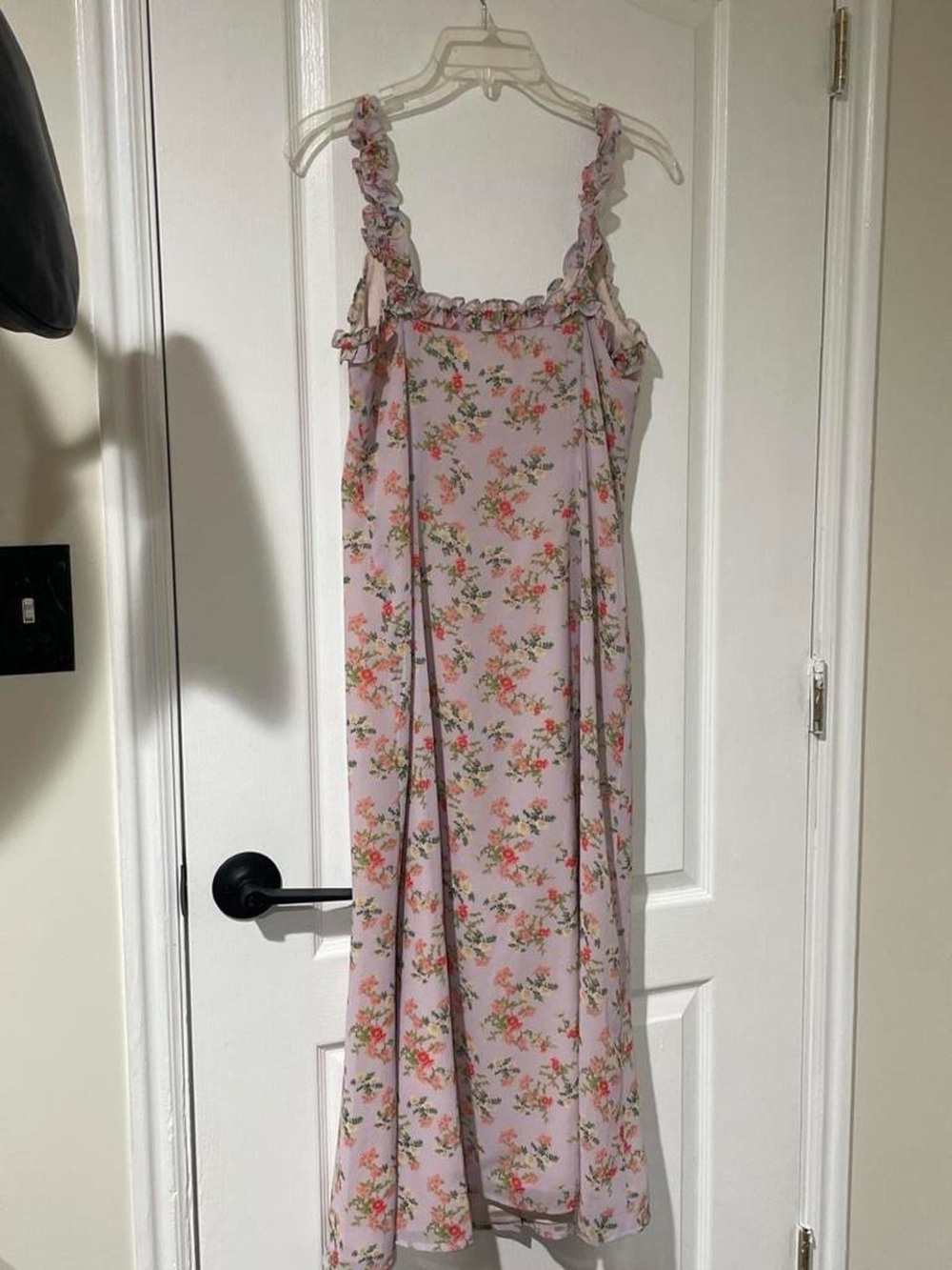 Lovers + Friends Pink Floral Slip Midi with Front Slit - Picture 4 of 4